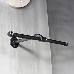 Olid-estante <span class=keywords><strong>de</strong></span> tubería montado en la pared, accesorio <span class=keywords><strong>de</strong></span> tubería <span class=keywords><strong>de</strong></span> hierro negro para muebles industriales - Product Image 6