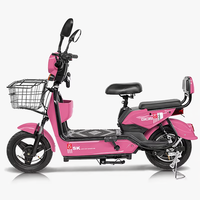 Vélo Électrique Urbain à Assistance Pédalage, Cadre en Acier, Pneus 14'', Moteur Arrière Brushless 48V, Batterie Plomb-Acide 15AH, Suspension Double, avec Capteur