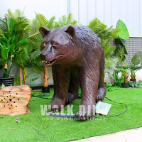 Outdoor Große moderne Silikon Animation Roboter Animatronic Schaum Tier Braunbär Lebensgröße Braunbär