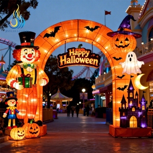 Lanterne géante de festival du Jour des Morts mexicaine avec squelette <span class=keywords><strong>musicien</strong></span> et guitare pour décoration d'Halloween - Product Image 4