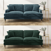 Tissu d'ameublement en velours de polyester tricoté épais – Doux, uni, teint, polaire brossé, vert mat, pour textile de maison, voiture, sac, jouet