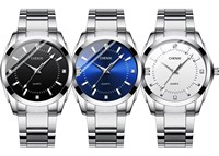 Montre-bracelet à quartz en alliage pour femmes et hommes Dawnlight, montre de couple, étanche, cadran à aiguilles