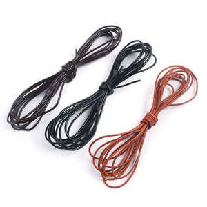 Leather <b>Ropes</b> Round Pure Cowhide For <b>Bracelets</b> Necklaces DIY Jewelry Accessories Wholesale Available - Product Image 1