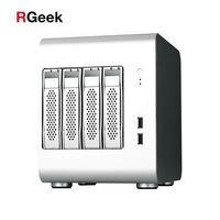 Boîtier de serveur NAS RGeek en aluminium 5 baies 6 baies HDD ITX NAS pour disque dur 2,5/3,5'' avec échange à chaud