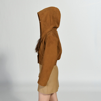 Jxwatcher Blouson Bomber en Cuir Véritable de Mouton Noir pour Femme, Coupe Courte, à Capuche, Taille Élastique Personnalisée, Vente en Gros