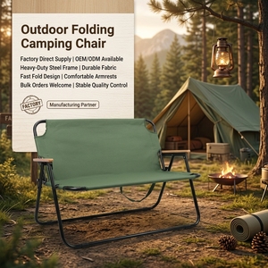 Chaise <span class=keywords><strong>de</strong></span> camping double pliable Bncompany pour deux personnes, <span class=keywords><strong>banc</strong></span> <span class=keywords><strong>de</strong></span> camping portable pour pique-nique en extérieur - Product Image 2