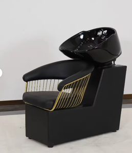 Nuevo Sillón de Peluquería Moderno de Cuero con Lavabo de Cerámica y Estructura Metálica - Diseño Semi-Reclinable - Product Image 6