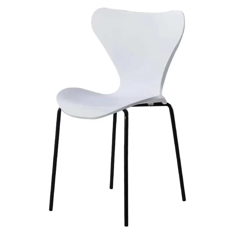 Commerical Chairs for Cafeteria Cafe Plastic Chairs with Metal Legs Plastic Stackable Chair Fritz Hansen Series 7Chair