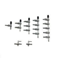 Pompe à oxygène pour aquarium, vanne de dérivation de flux de gaz pour aquarium, régulateur de tuyau d'oxygène, distributeur d'air, boîte automatique en acier inoxydable