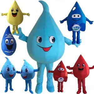 Carnaval mignon Protection de l'environnement goutte d'eau Cosplay ensemble noël Halloween goutte d'eau Costumes mascotte