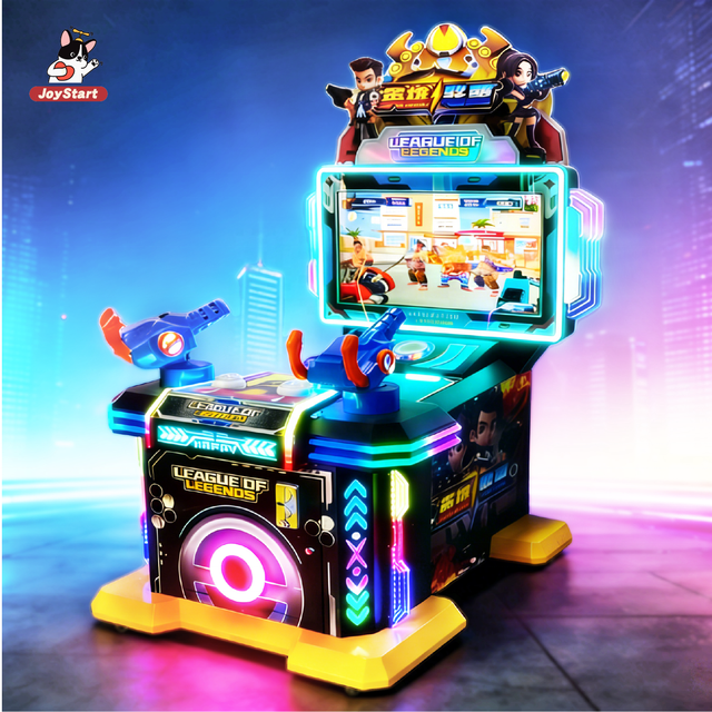 Coin-Operated Metal Arcade Shooting Game Machine Commercial Entertainment Equipment Dual Light-Up Guns Motion-Sensing 1 Year