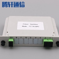 Boîte de diviseur optique de Cassette d'IP65 1*2 1*4 1*8 1*16 1*32 1*64 et type PLC d'insertion pour le PLC de l'équipement SC/UPC 1x2 de fibre optique
