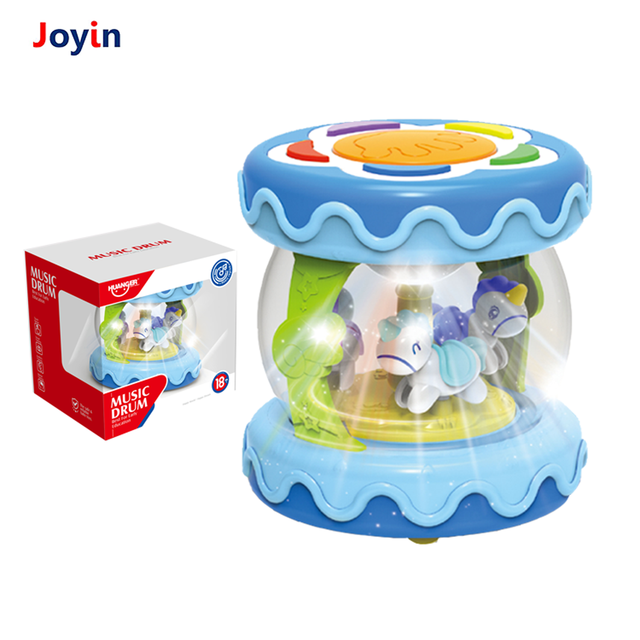 Early Education Educational Children Rotary Beat Drum Music Baby Toy Musical Instruments Toy Hand Drum Kit for Kids