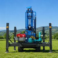 Foreuse de puits d'eau sur chenilles avec moteur diesel, pour forage de 200m à 300m