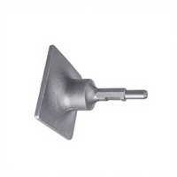 Steel Handle Electric Rammer Carbide Tip Flat Seat Pick Vibration Soil Breaking Hammer Handguard Striking Cap for Industrial Use