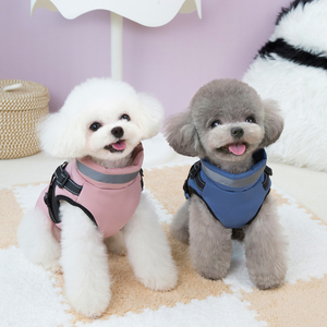 冬コートファッション反射卸売デザイナーペット服犬ハーネス付き