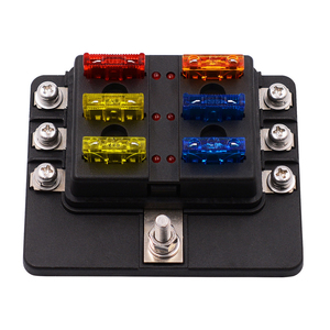 Caja de fusibles Universal <span class=keywords><strong>para</strong></span> <span class=keywords><strong>coche</strong></span>, caja de fusibles con 6 ranuras, ATO, ATC, 12V, marino, 12 vías - Product Image 2
