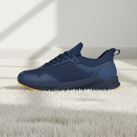 QILOO Fournisseur d'usine Baskets Chunky Bleues pour Hommes à Tige en Maille, Chaussures Décontractées Légères
