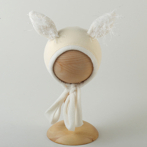 Ensemble <span class=keywords><strong>bonnet</strong></span> elfe en mohair tricoté pour nouveau-né, <span class=keywords><strong>bonnet</strong></span> pixie au crochet, barboteuse, chapeau de cheval pour séance photo, accessoires de photographie - Product Image 2