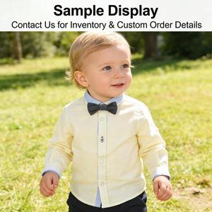Camisa de Vestir Personalizada <span class=keywords><strong>para</strong></span> Bebé Niño con Corbata de Moño, Manga Larga, Cierre de Botones, Formal, <span class=keywords><strong>para</strong></span> Bodas y Fiestas, Camisas <span class=keywords><strong>para</strong></span> Bebés y Niños Pequeños - Product Image 2