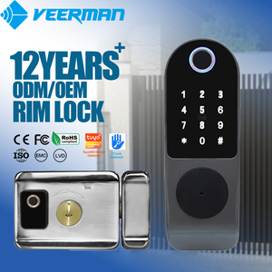 Điều khiển từ xa điện tử thông minh khóa cửa thông minh không dây an ninh nhà Keyless chốt cửa rim khóa với tuya hệ thống điều khiển - Product Image 1