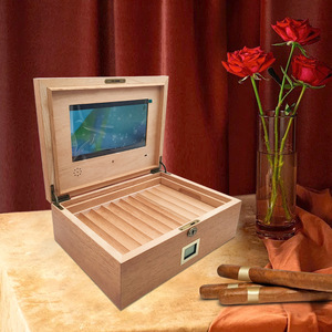 Humidor de Madera Yonghui para Cigarros, 34.5x25.8x12.2cm, con Pantalla Electrónica, Almacenamiento de Doble Capa, Caja de Regalo - Product Image 3