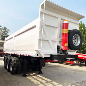 Populaire 3/4 essieu côté basculement semi-remorque robuste 60ton 40ft/45ft remorque à benne basculante avec Twist Lock vente sur Trialer Truck Traielr - Product Image 1