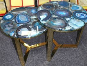 סיטונאי מחיר חצי יקר אבן אריח כחול אגת לוחות השיש - Product Image 6