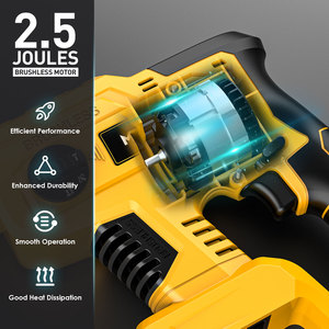 Martillo Rotatorio Inalámbrico 2.5J 4260BPM Sin Escobillas Compatible con Batería <span class=keywords><strong>de</strong></span> 20V 4 Modos para Construcción - Product Image 3