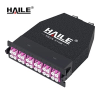 Module de cassette fibre optique HAILE MPO-LC OM3 OM4 LGX MTP MPO 12/24 fibres, MPO vers LC pour panneau de brassage fibre optique 24 cœurs réseau
