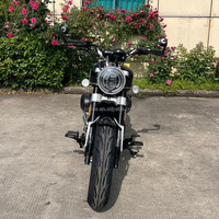 Moto Scrambler Rétro Classique Vintage Cafe Racer Moto de Rue Tout-Terrain Dual Sport