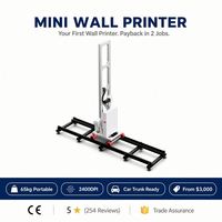 Printer Dinding Inkjet UV Otomatis Mini DX7 Tinta CMYK untuk Dinding Fleksibel & Logam Tahan Air Tahan Sinar Matahari Mural Seni Garansi 1 Tahun