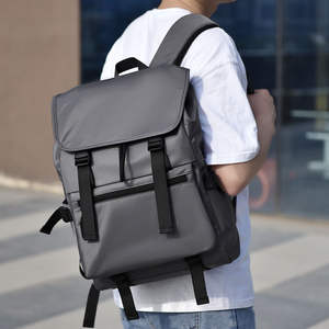 Custom Large Capacity Leisure Vitality <b>Backpack</b> With Bag Cover <b>Black</b> Gray Blue for Outdoor Travel Hiking and Laptop Use - Product Image 5