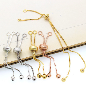 S925 Silver DIY Elastic Lengthened Handmade Bracelet Necklace Accessories Material Extension Chain Plastic Fixed Extension Chain