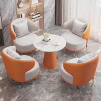 Ensemble de canapés de bureau minimalistes pour petits espaces 1+2+table, mobilier de réception nordique pour salle d'attente de bureau et studio