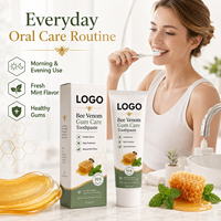Vente directe d'usine de dentifrice antibactérien au venin d'abeille naturel contenant de l'extrait de propolis pour protéger les gencives