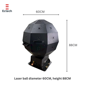 Nueva Iluminación Profesional para Escenarios, Láser Mágico Multicolor RGB/W de 41 Ojos con Rotación de <span class=keywords><strong>360</strong></span>°, Control DMX512/De Sonido para DJ y Bodas - Product Image 2