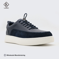 Sneakers pour hommes LANCI, usine OEM, chaussures de créateur, luxe, haute qualité, logo personnalisé, sneakers en cuir véritable pour hommes