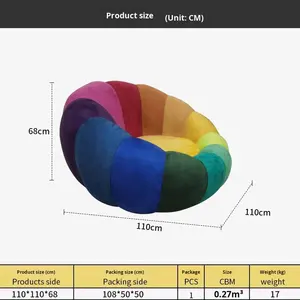Sofá Individual <span class=keywords><strong>de</strong></span> Espuma Comprimida con Tapicería <span class=keywords><strong>de</strong></span> Tela y Patas <span class=keywords><strong>de</strong></span> Madera, No Requiere Montaje - Product Image 4