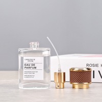 30ml 50ml Récipient cosmétique pour échantillon de parfum vide de voyage Flacons transparents Pompe de pulvérisation Atomiseur en verre Flacon à brume fine
