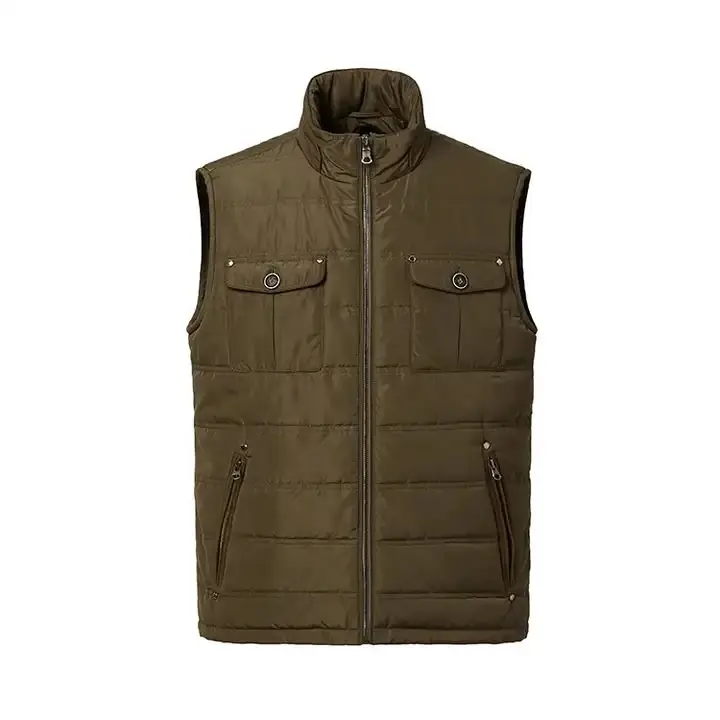 2023 Winterveiligheidsvest Voor Heren Buitenkleding Waterdicht Op Maat Gemaakt Logo Oversized Jack Met Ritssluiting Zonder Mouw Voor Heren.