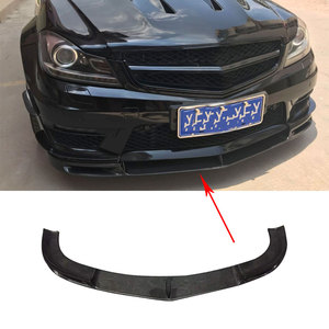 Per Spoiler a labbro anteriore in fibra di carbonio classe <span class=keywords><strong>C</strong></span> per Mecedes Benz W204 C63 AMG 2012-2014 kit di protezione per il corpo della pala del mento del paraurti - Product Image 6