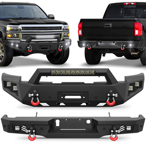 Parachoques Delantero con Cabrestante de Ancho Completo ULON, <span class=keywords><strong>Precio</strong></span> de Fábrica, para Camioneta Chevy Silverado 1500 2014 2015, Negro - Product Image 1