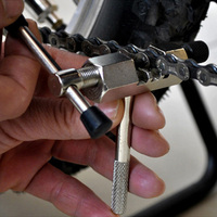Outil de démontage de chaîne de vélo en acier inoxydable RIDERACE, coupe-chaîne, extracteur de rivets, séparateur de goupilles, outils de réparation de vélos