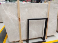 Dalle de marbre gris poli moderne SH STONE Crema Dela Creme Emperador pour mur et sol intérieur de villa