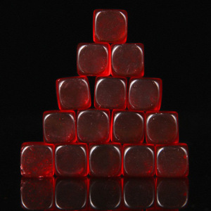 Tablero de luz roja transparente de 12mm, juguete educativo, dados redondeados brillantes n. ° 12, accesorios de juguete de dados - Product Image 5