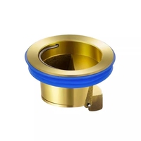 Nouveau siphon de sol universel moderne en laiton avec filtre anti-insectes et anti-odeurs, et dispositif anti-refoulement pour tuyaux d'évacuation.