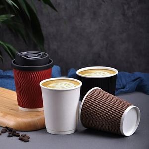 แก้วกาแฟกระดาษสองชั้นขนาด 8 ออนซ์ พิมพ์โลโก้ตามสั่ง เป็นมิตรกับสิ่งแวดล้อม ย่อยสลายได้ - Product Image 3