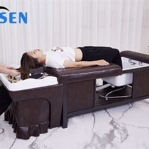 Kisen Modern Shampoo <b>Bed</b> Hair Salon Washing Chair Shampoo <b>Bed</b> with Water Circulation and Steamer Salon Shampoo Bowl and Ch - Product Image 4