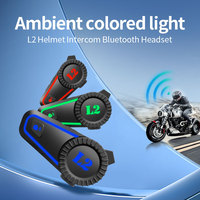 Headset Helm Motor Anti Air Bahan ABS Interkom Nirkabel untuk Pengendara